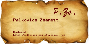 Palkovics Zsanett névjegykártya