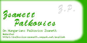 zsanett palkovics business card